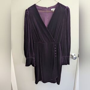Calvin Klein Velvet Purple Vintage Dress Sz 2 Wedding Formal Cocktail Event